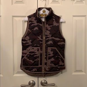J Crew Camo Puffy Vest